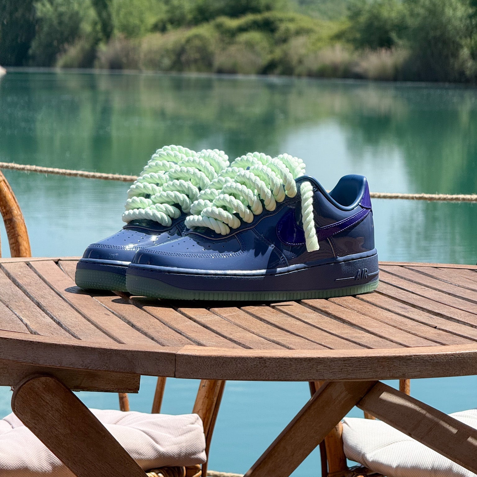 Nike Air Force 1 Patent Ocean "Rope Laces" V1