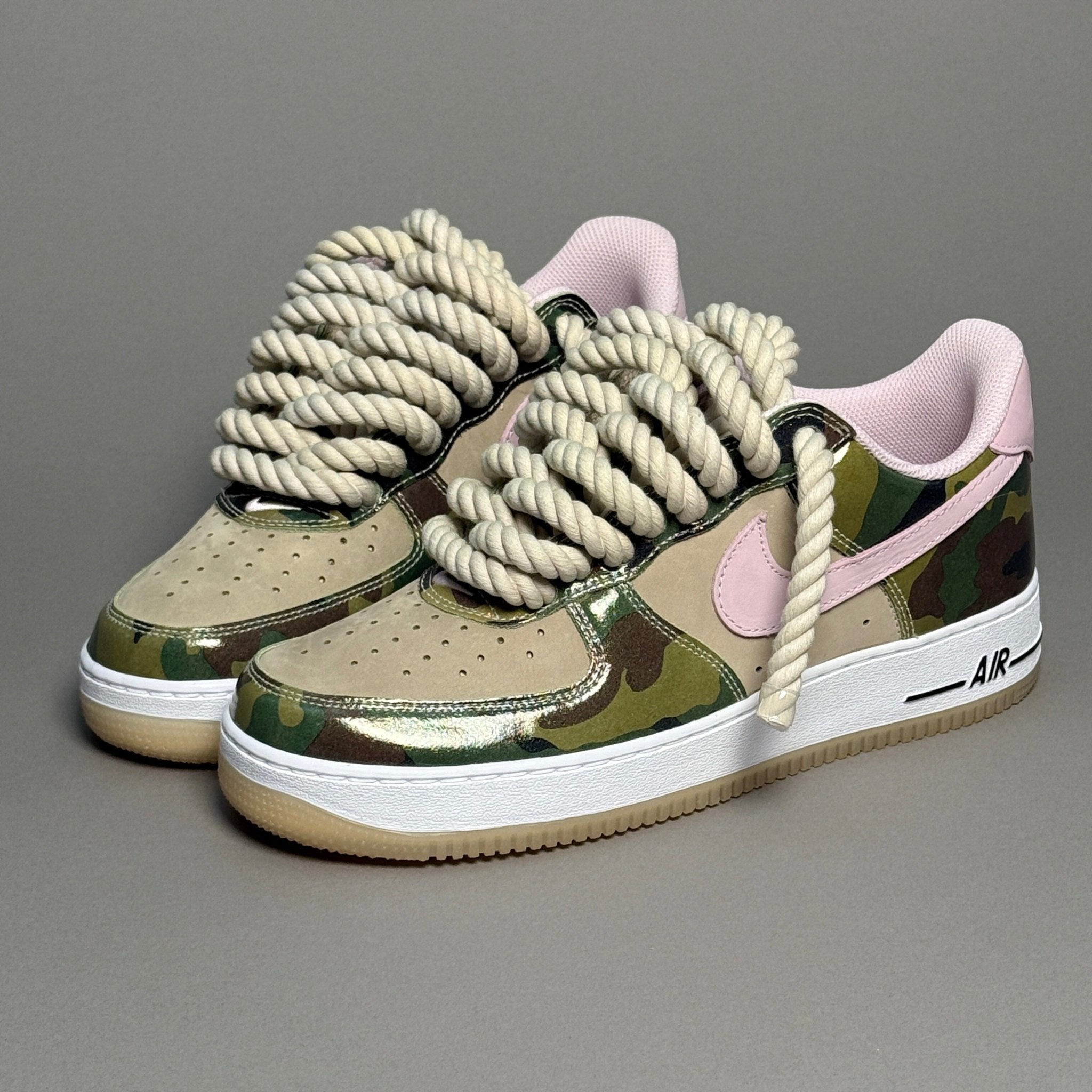 Nike Air Force 1 Military Camo "Rope Laces" V1 - EV8 Style