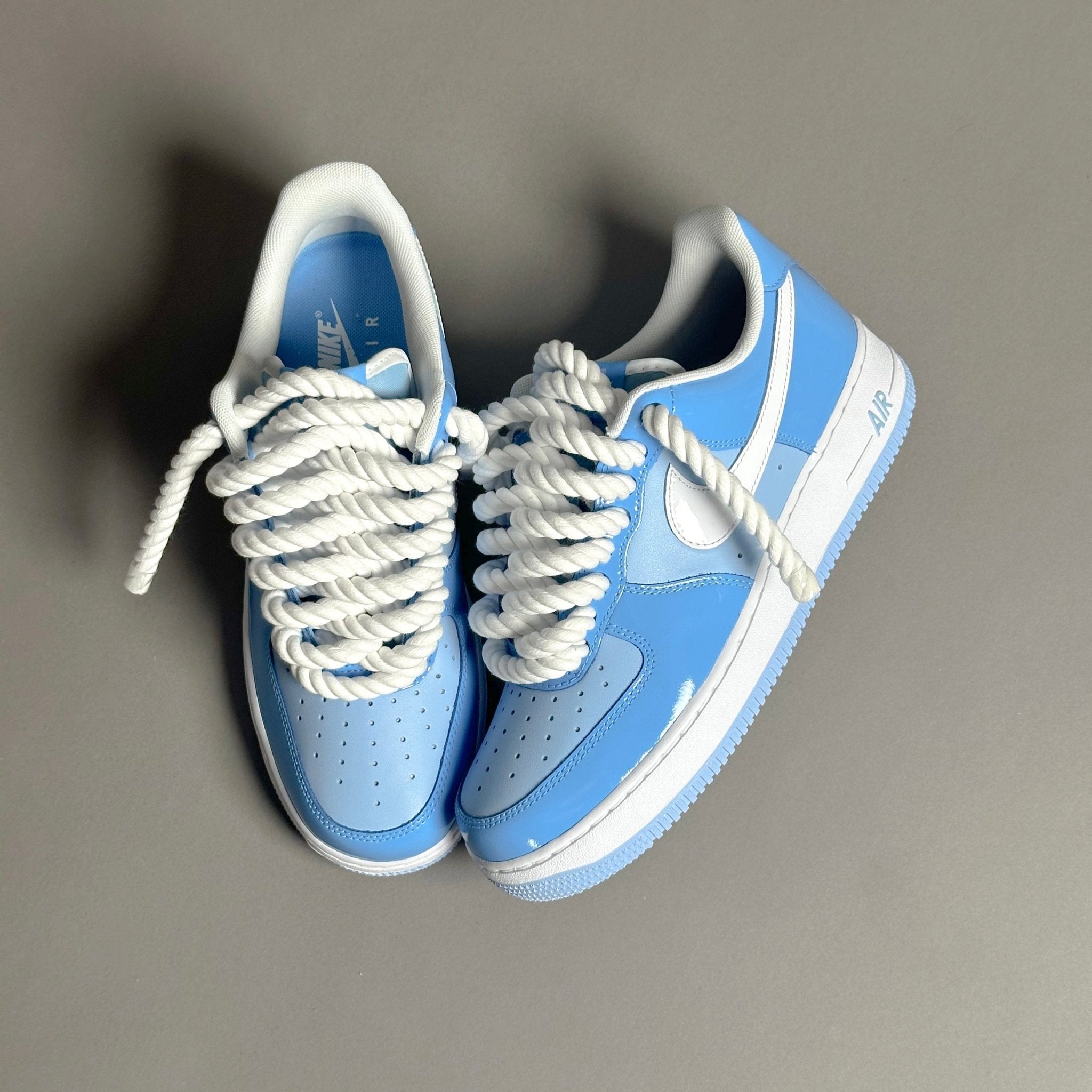 Nike Air Force 1 Patent Sky "Rope Laces White" V1 - EV8 Style